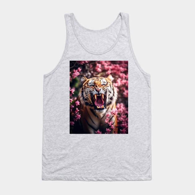 Floral Tiger roar 3 Tank Top by Shibuz4.art